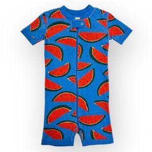 Hanna Andersson Watermelon Print Short Zip Sleeper Size 2T